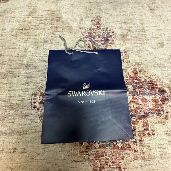 Swarovski Blue Empty Shopping/ Tote Bag In Great Shape! - Picture 1 of 4